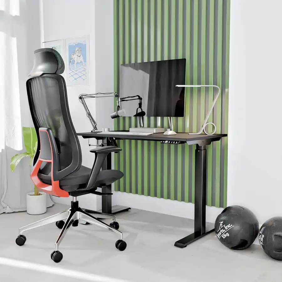 Aranżacja biurka game - czarny